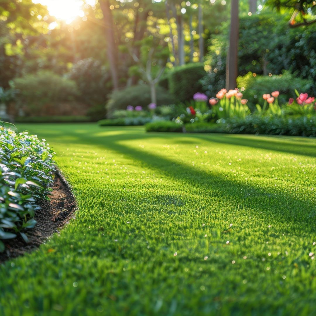 nicely cu grass and gardens