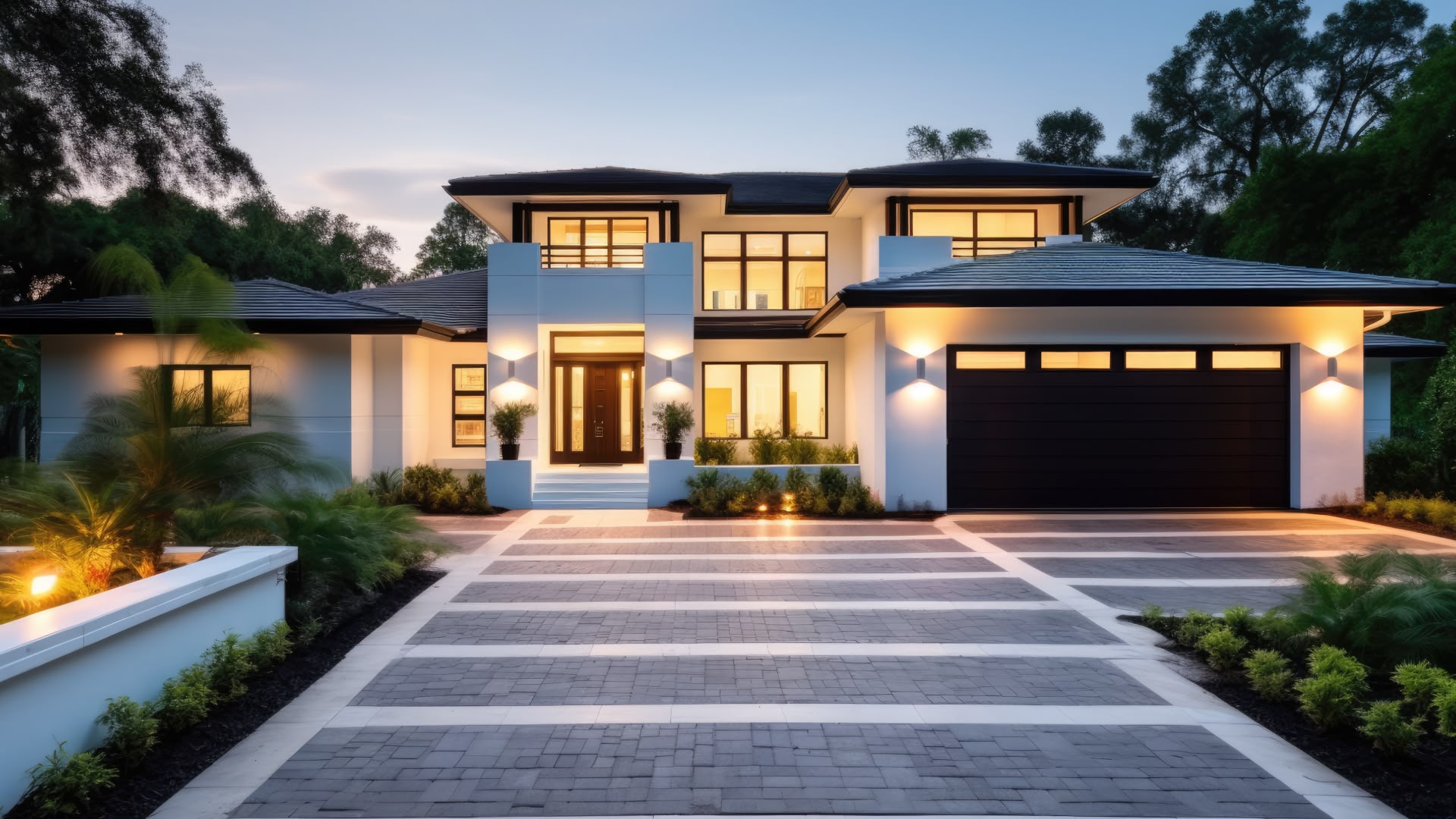 Clean Interlocking Driveway