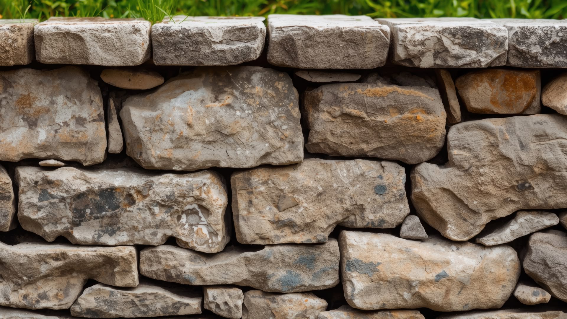 Natural stone retaining walls
